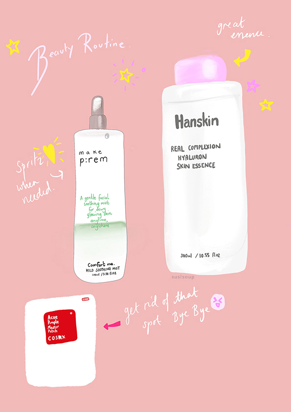 Digital: Beauty Products into an Illustration