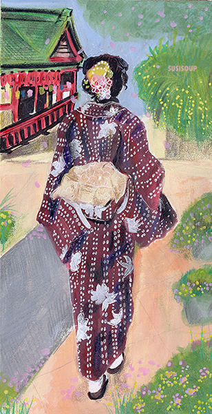 Painting: Kimono Walk