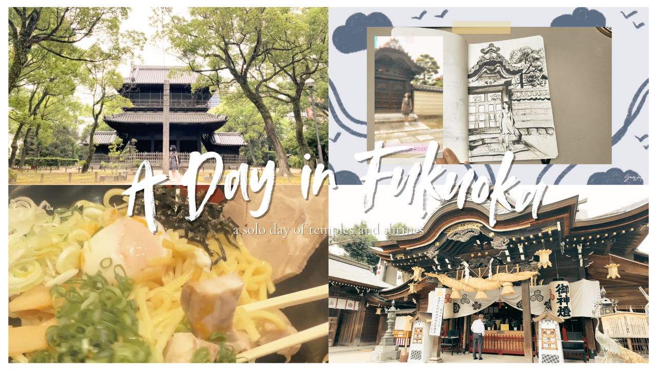 Fukuoka travel vlog exploring temples and everyday life in Japan